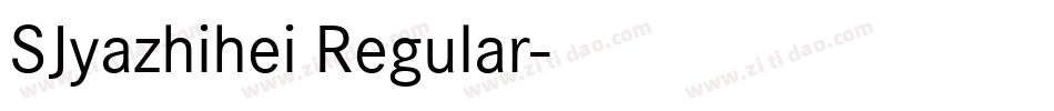 SJyazhihei Regular字体转换